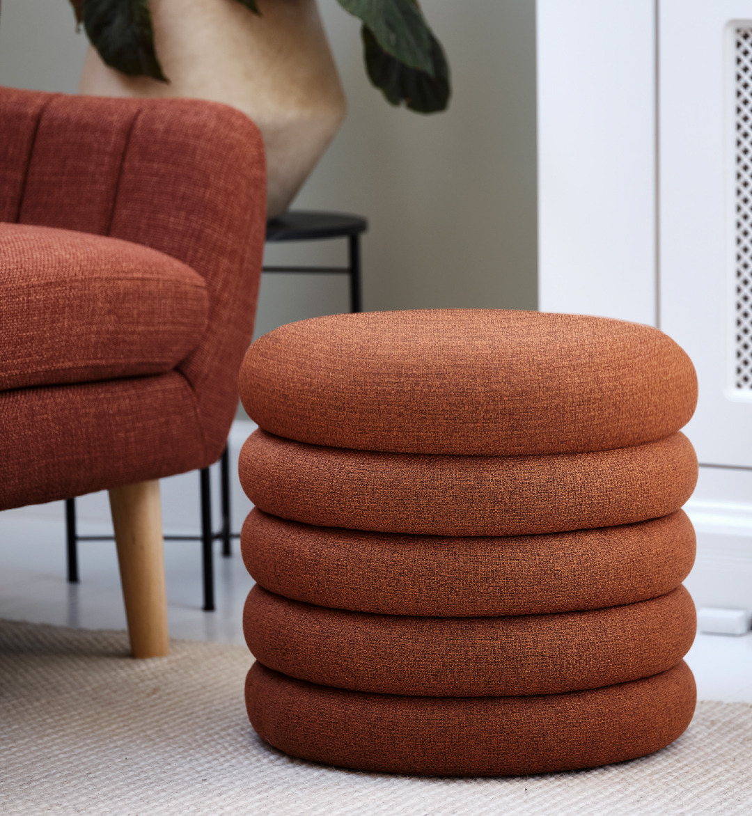 Roter Pouf DALENE