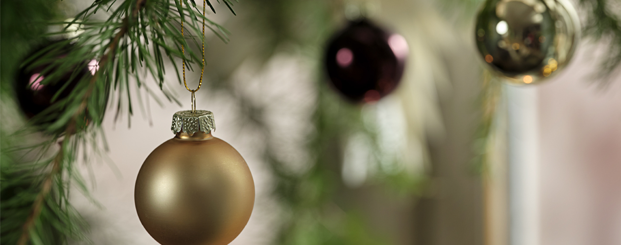 Tannenbaum mit Christbaumkugeln