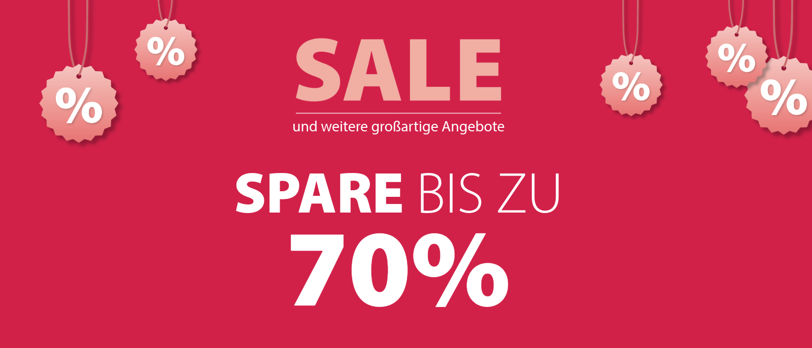 Spare bis zu 70%